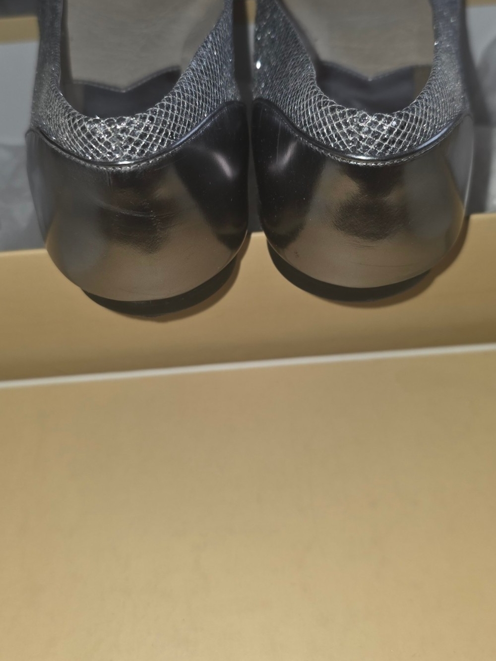 Michael Michael Kors Shala Ballet Gunmetal Glitter Size 9 US - Picture 6 of 7